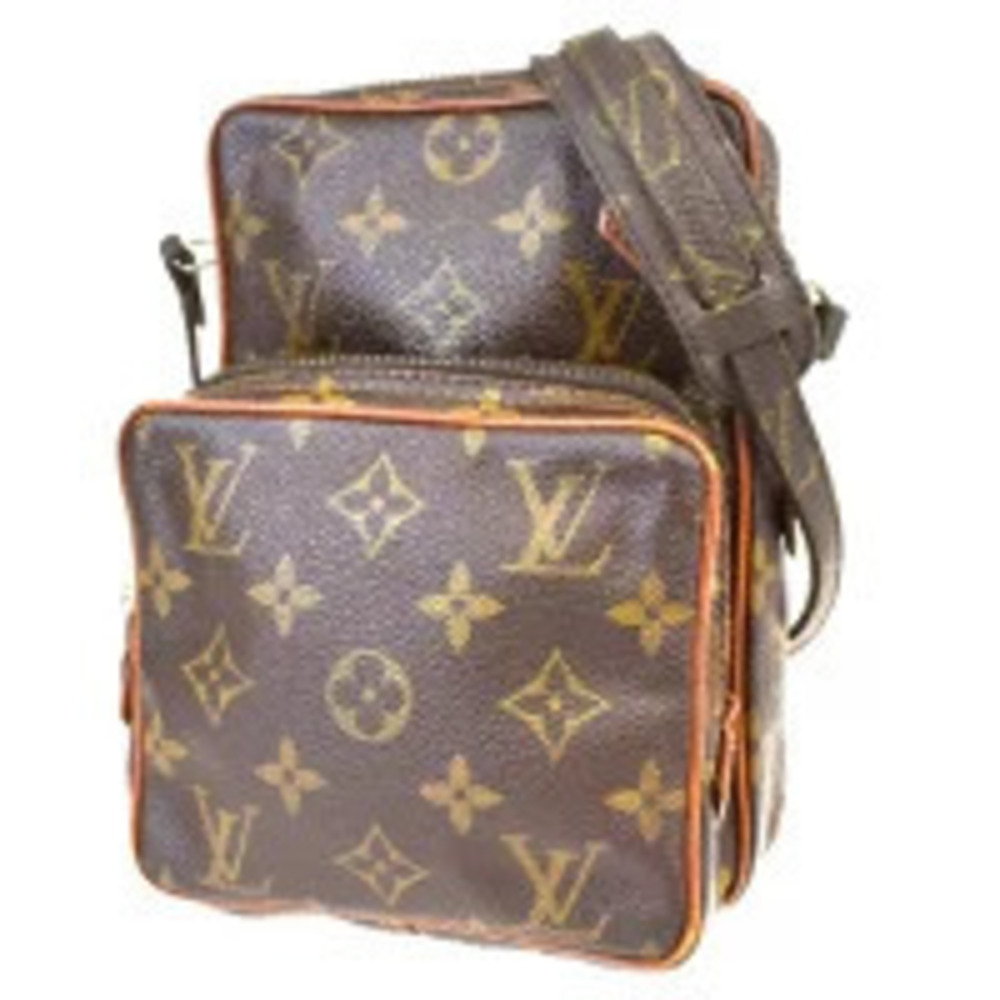 Louis Vuitton Amazon Monogram Leather Shoulder Bag Brown